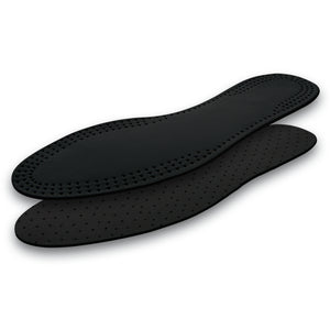 Tacco 713 Luxus Leather Shoe Insoles, Black Leather  3 Pair Pack