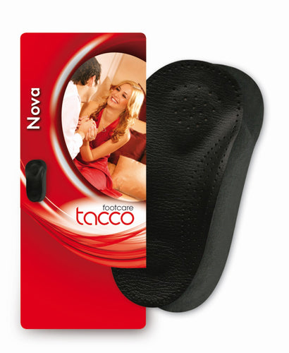 Tacco 776 Nova 3/4 Leather Arch Support w/ Metatarsal Pad Insoles Black Leather